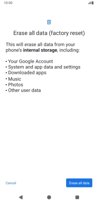 Press Erase all data.