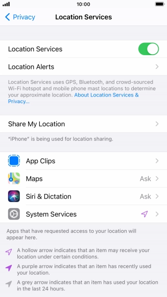 Press the required app.