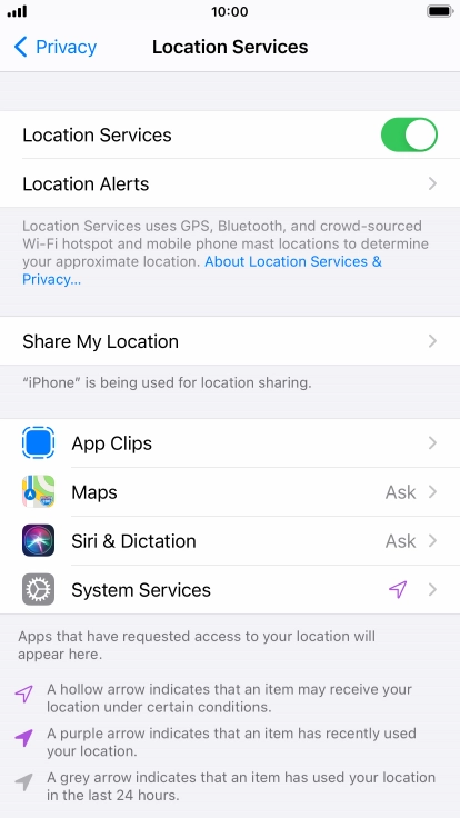 Press the required app.