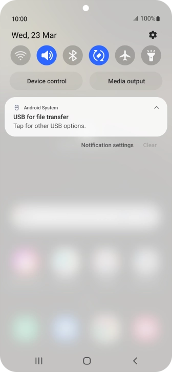 Press Tap for other USB options.. Press Tap for other USB options..
