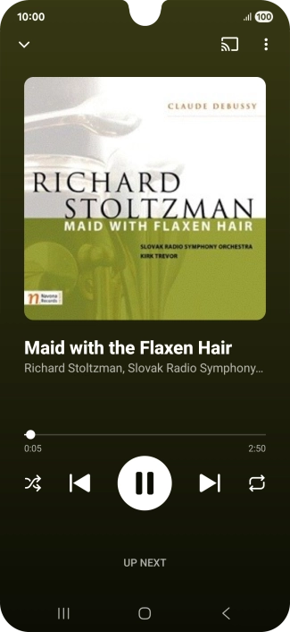 Press arrow right to go to the next audio file.