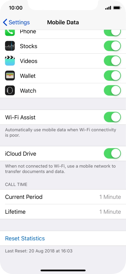 Press the indicator next to 