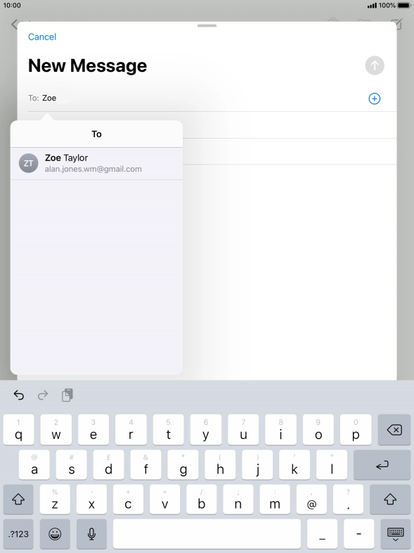Press the required contact. Press the required contact.