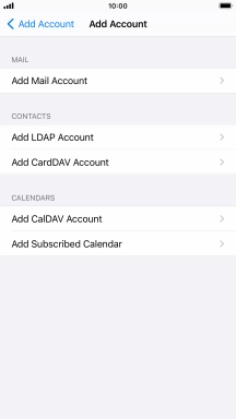 Press Add Mail Account.