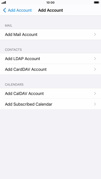 Press Add Mail Account.