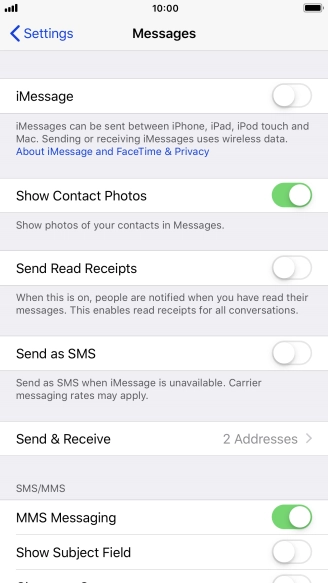 Press the Home key to return to the home screen.