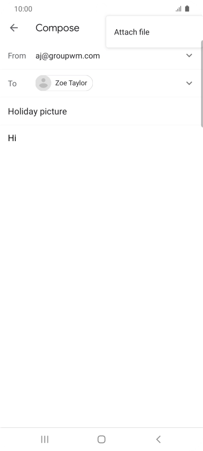 Press Attach file and go to the required folder.