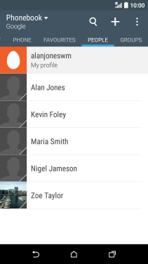 Press the required contact.