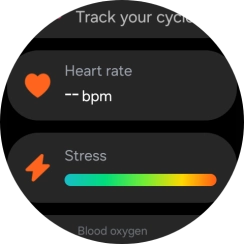 Press Heart rate.