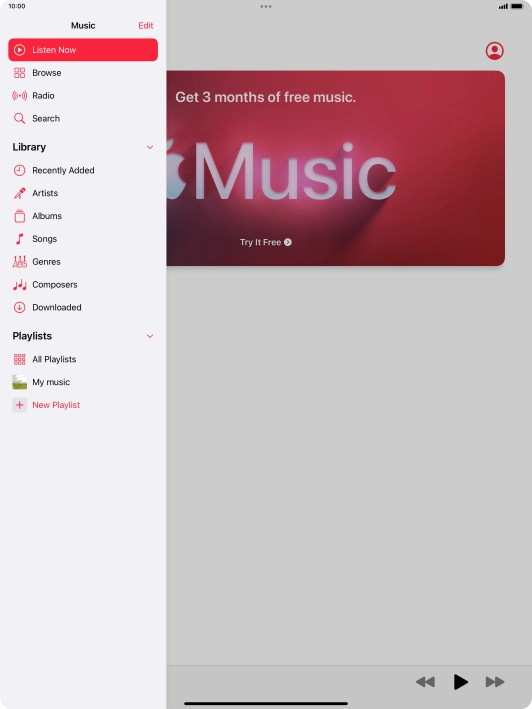 Press the required playlist.