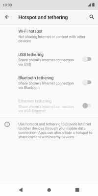 Press Wi-Fi hotspot.