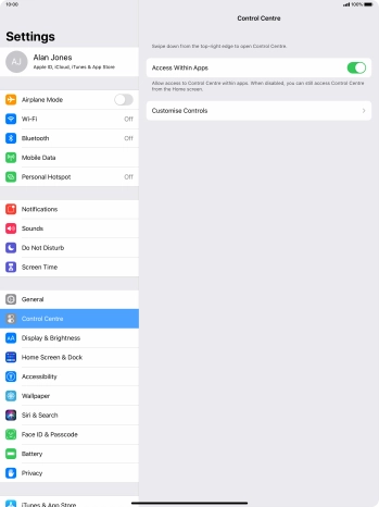 Press the indicator next to 