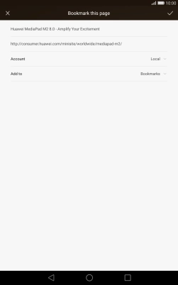 Press the confirm icon.
