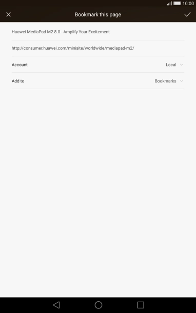 Press the confirm icon.