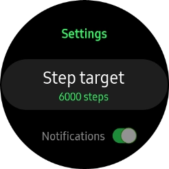 Press Step target. Press Step target.