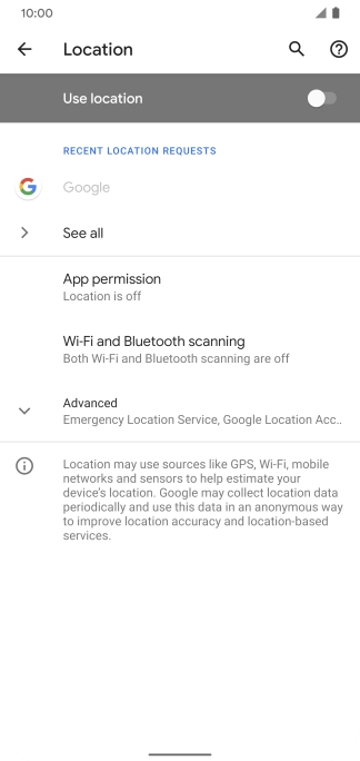 Press the indicator next to 