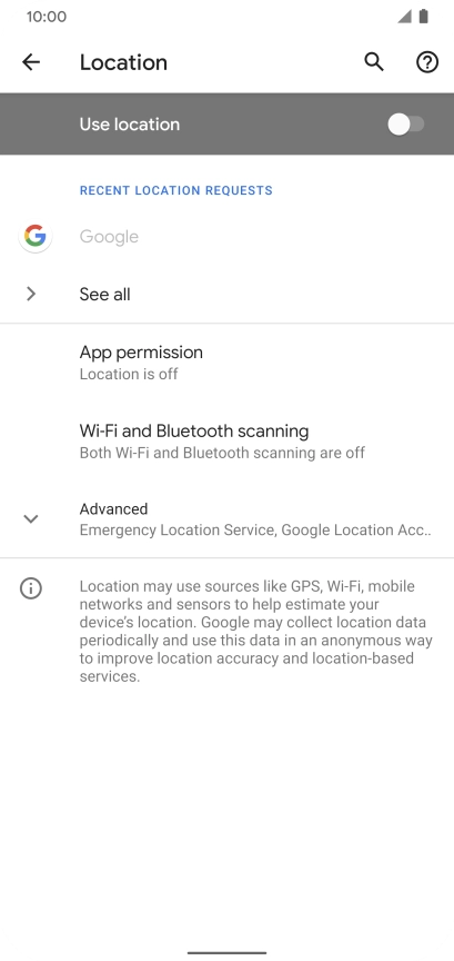 Press the indicator next to 