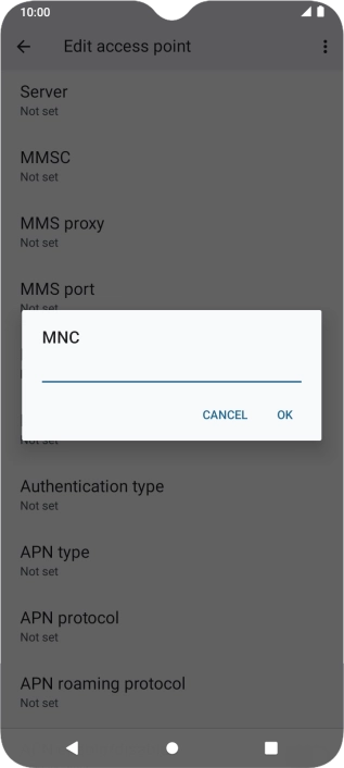 Key in 03 and press OK.