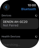 Press the required Bluetooth device.
