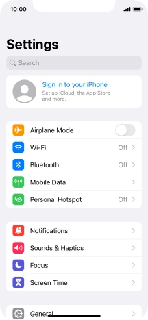 Press Sign in to your iPhone.