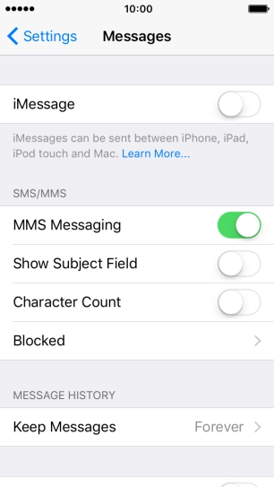 Press the Home key to return to the home screen.