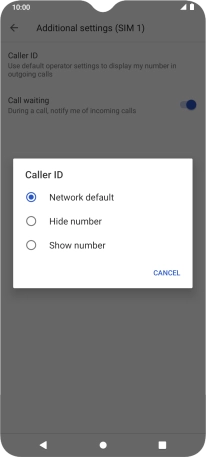 Press Show number to turn on caller identification.