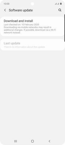 Press Download and install. If a new software version is available, it's displayed. Follow the instructions on the screen to update the phone software.