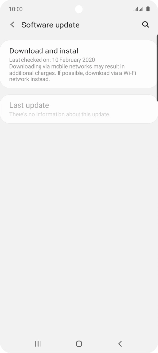 Press Download and install. If a new software version is available, it's displayed. Follow the instructions on the screen to update the phone software.