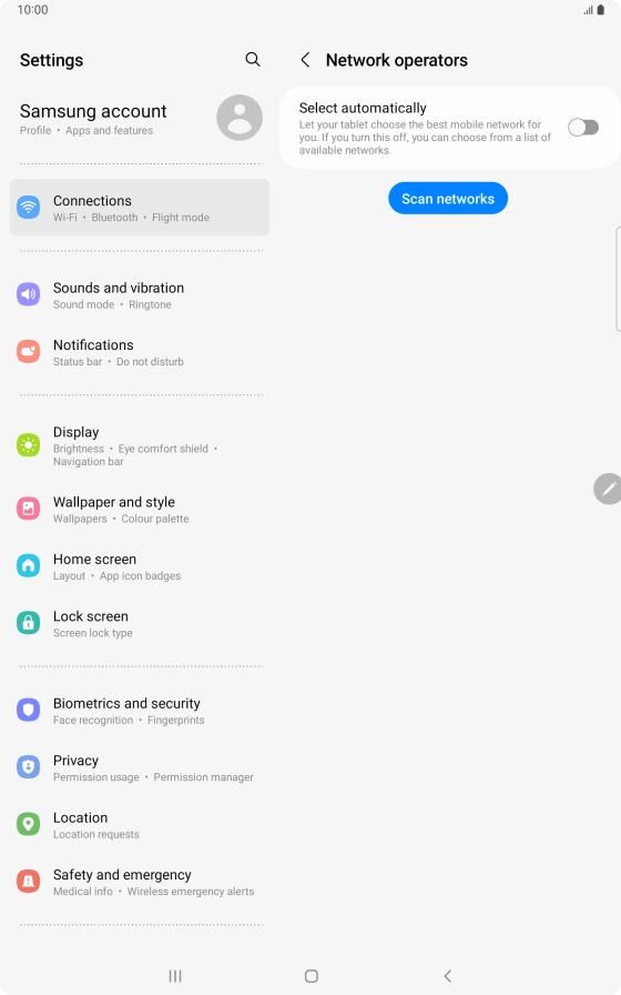 Press the indicator next to 