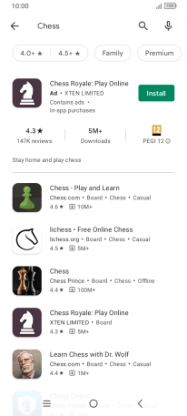 Press the required app.