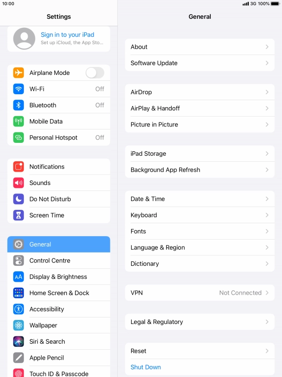 Press Mobile Data. Press Mobile Data.