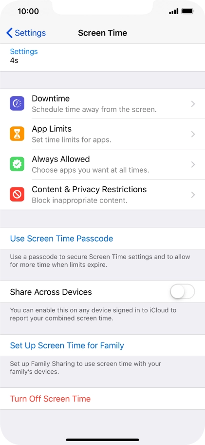 Press the indicator next to 