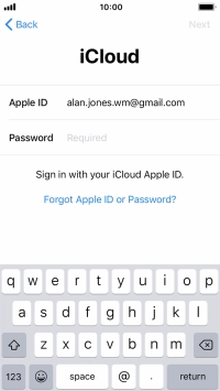 Press the field next to 