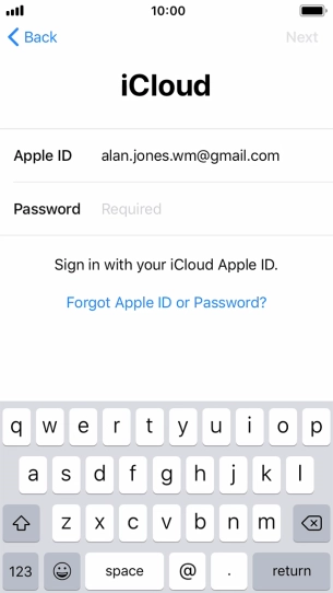 Press the field next to 