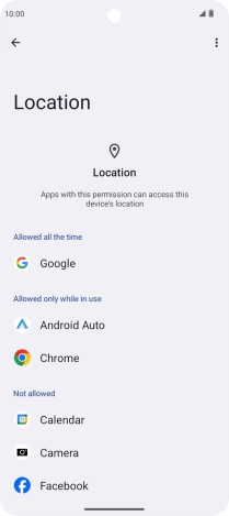 Press the required app. Press the required app.