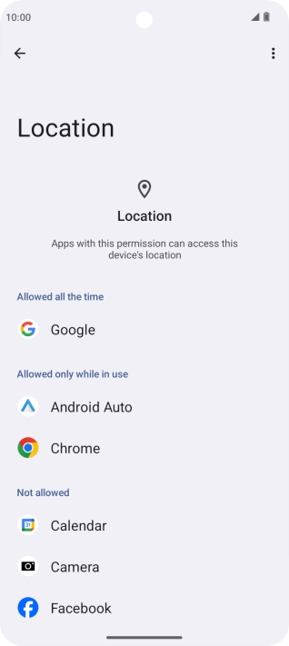Press the required app. Press the required app.