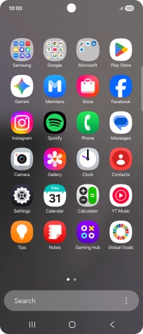 Open a supported app, e.g. Messages.