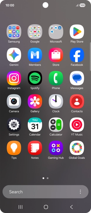 Open a supported app, e.g. Messages.