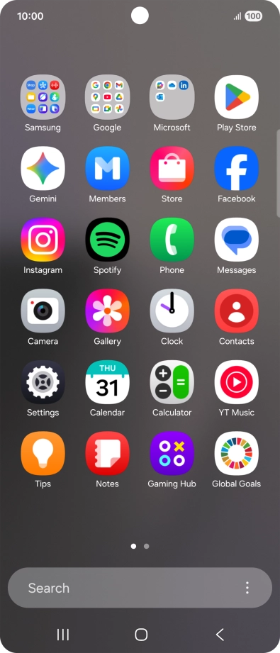 Open a supported app, e.g. Messages.