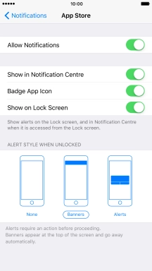 Press the indicator next to 