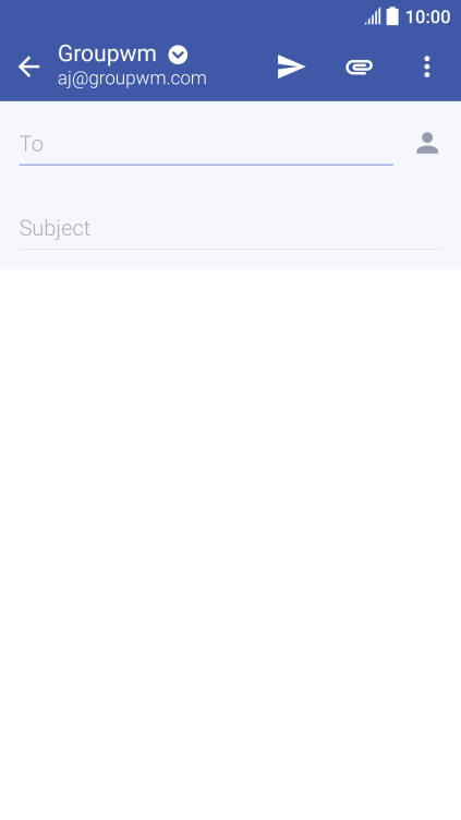 Press To and key in the first letters of the recipient's name.