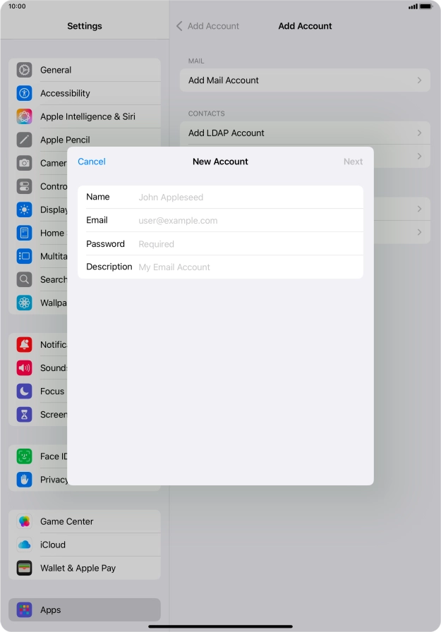 Press Name and key in the required sender name.