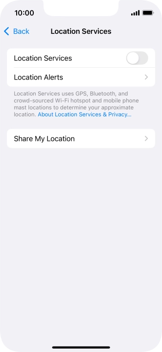 Press the indicator next to 