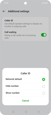 Press Show number to turn on caller identification.