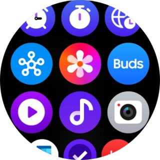 Press the music player icon. Press the music player icon.