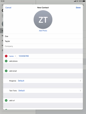 Press Done. Press Done.