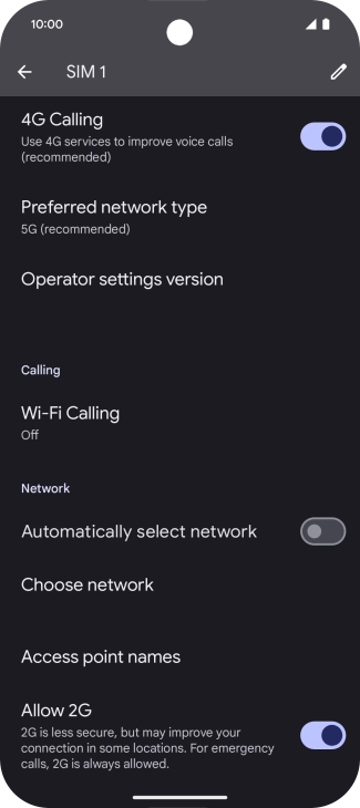 Press the indicator next to 