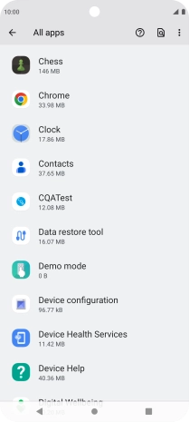 Press the required app.