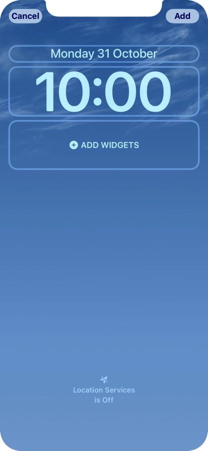 To customise the way the lock screen date is displayed, press the date widget and follow the instructions on the screen to select the required widget display mode.