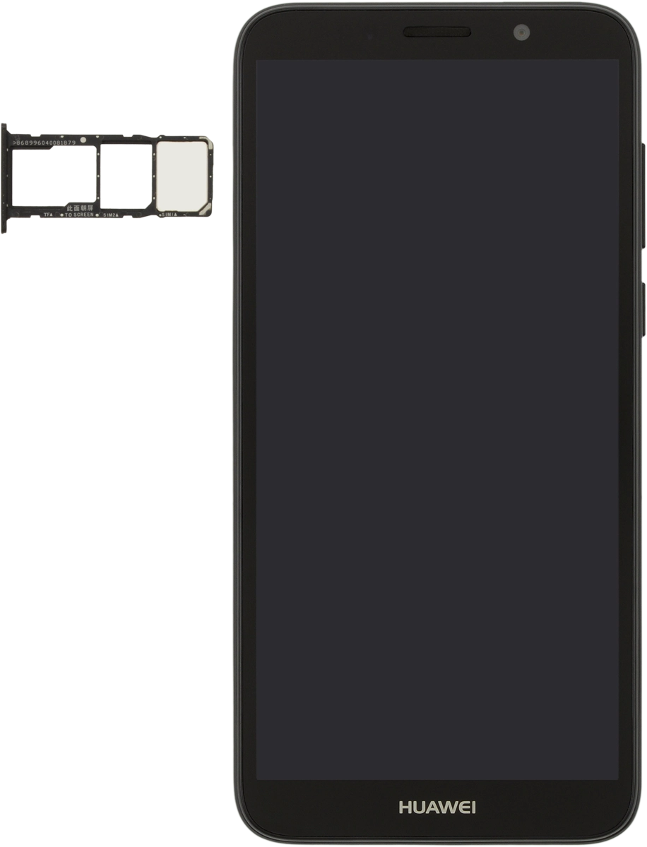 Turn your SIM so the angled corner of the SIM matches the angled corner of the second SIM holder and place your SIM in the SIM holder.